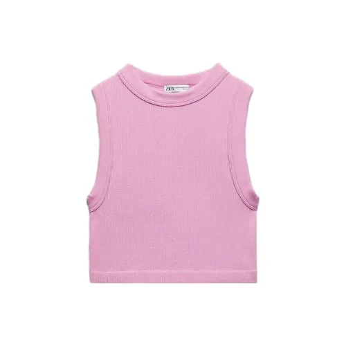 ZARA T-Shirts Women's Pink/Light Purple