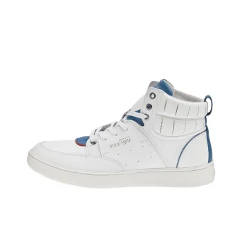 PUMA Alexander McQueen Anti Slip And Wear Resistant Breathable High Top Skateboard Shoes Men's White Blue