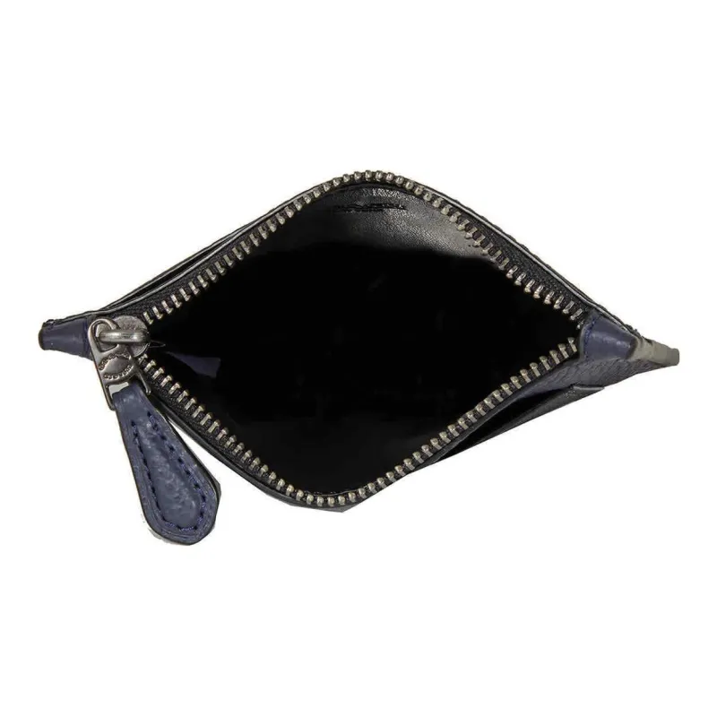 COACH Canvas With Leather Card Holder Tubas Women's Blue-4