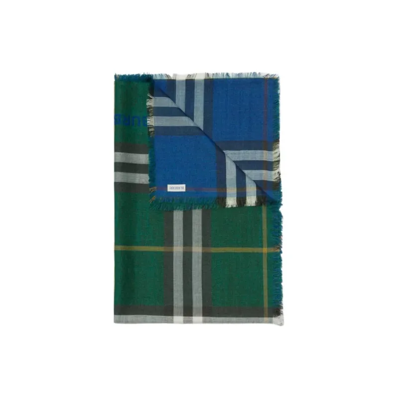 Burberry Check Printed Fringed Edge Scarf-1