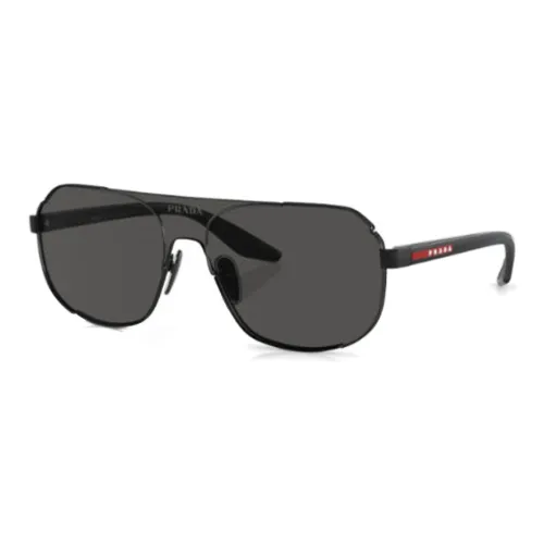 PRADA Irregular Shape Sunglasses Men's Black