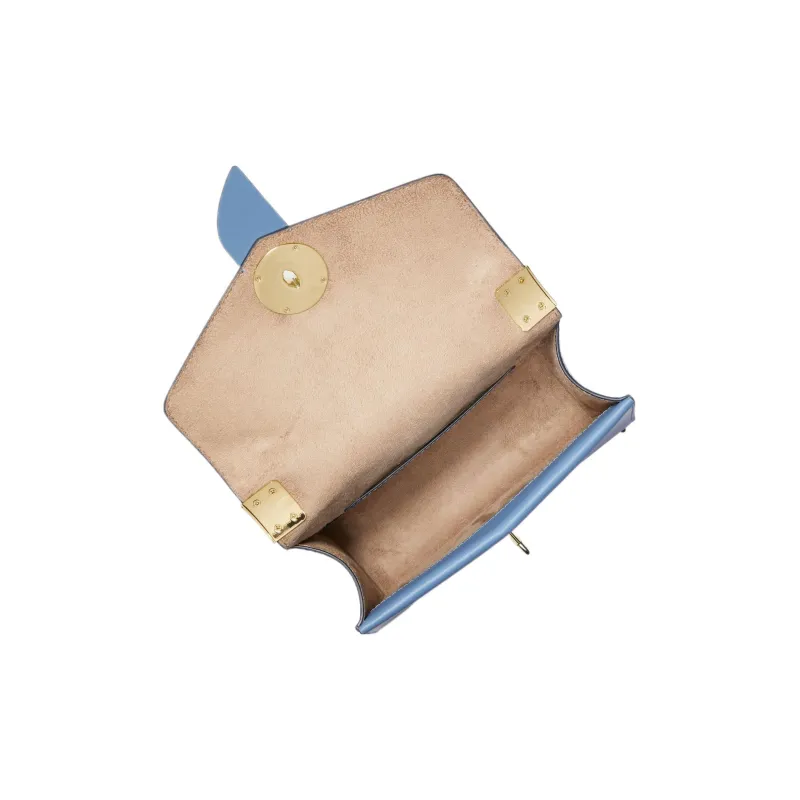 MICHAEL KORS Greenwich Leather Square Bag, Shoulder Bag, Crossbody Bag Trumpets Women's Light Blue-2