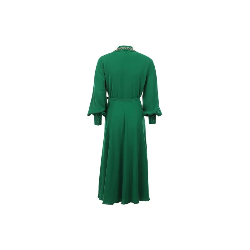 MaxMara Long Sleeved Dress Women's Green-1