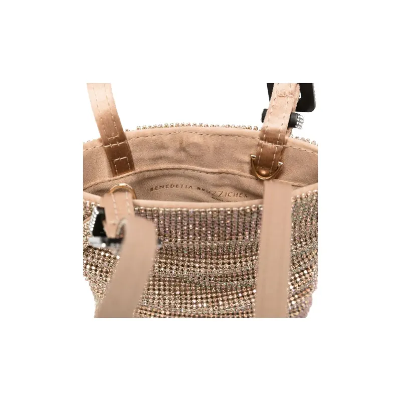 BENEDETTA BRUZZICHES Fabric Glass Handbag Regular Women's Rose Gold-4