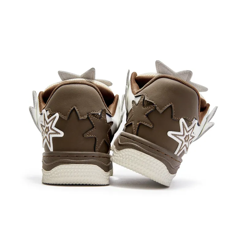 SENGUOGUO Low Top Skateboard Shoes Unisex Coffee-3