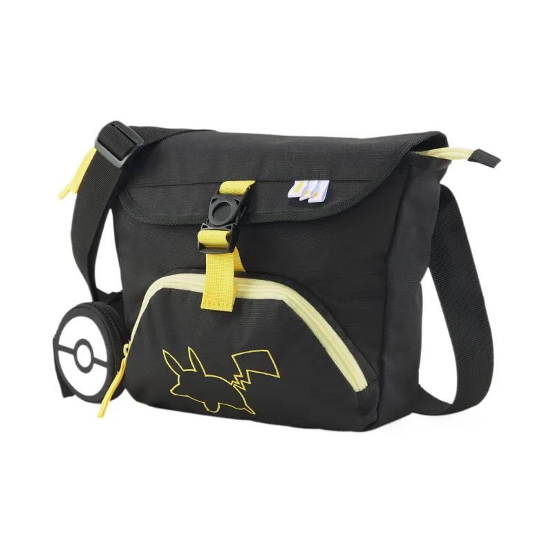 PUMA Recycled Material Messenger Bag Crossbody Bags Unisex Black & Green-0
