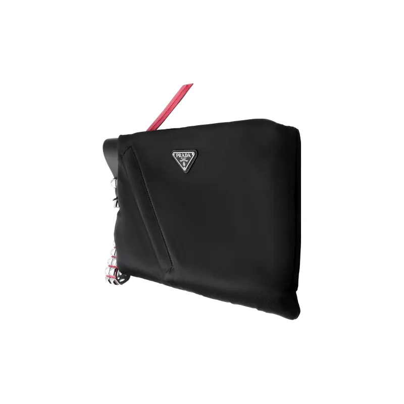 PRADA Nylon Clutch Regular Women's Black-2