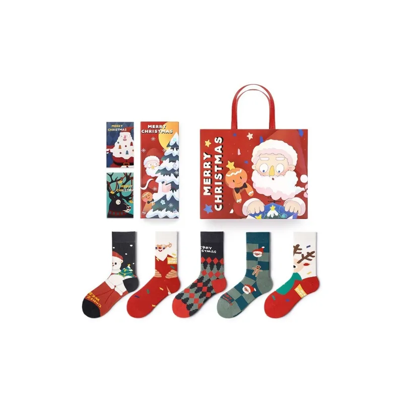 Primeet Mid Calf Socks Unisex 5 Pairs Gift Box Set-7
