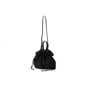 Yohji Yamamoto Wool Wallet Portable Crossbody Bag Shoulder Bag Women's Black & Gray White