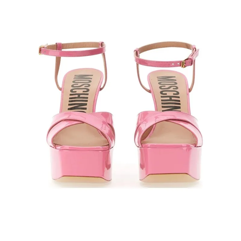 MOSCHINO Crossover Strapped Platform Sandals Women's-3