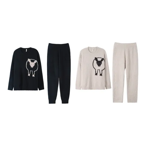 Sha Qian Pajama Set Autumn And Winter Season Unisex