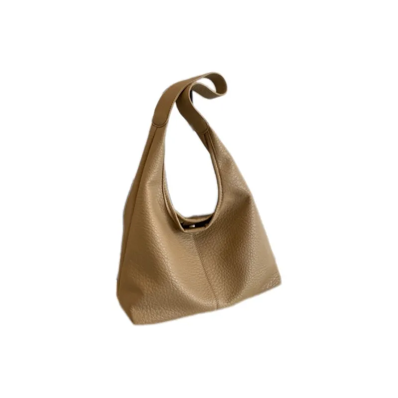 Boniu PU Shoulder Bag Large Size Women's Black/Pink/Ecru/Khaki-6