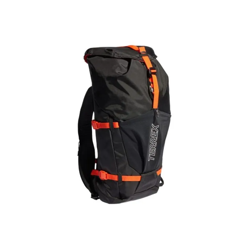 Adidas Recycled Nylon Hiking Bag Backpack Unisex Black/Orange Impact-2