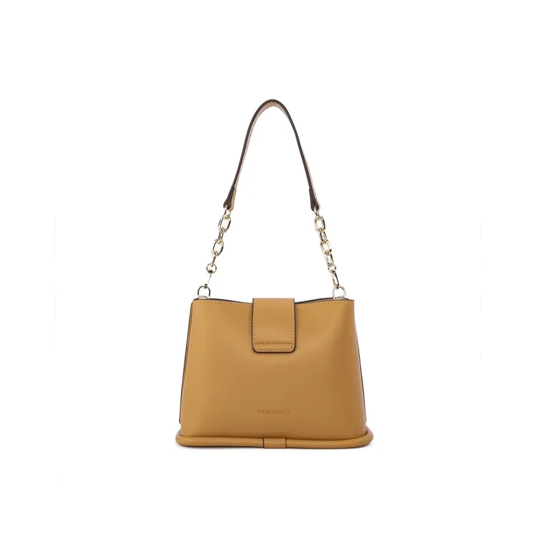 Dubaolu Polyurethane Bucket Bag, Chain Bag, Shoulder Bag Women's Milk Tea/Light Green/Ecru/Black-3