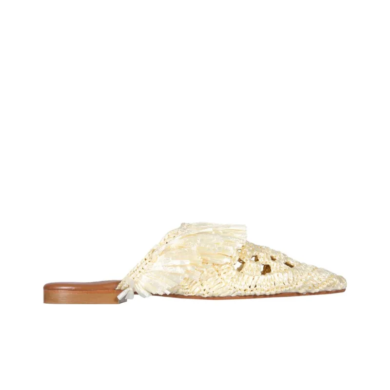 De Siena Wrap toe Slippers Women's White-1