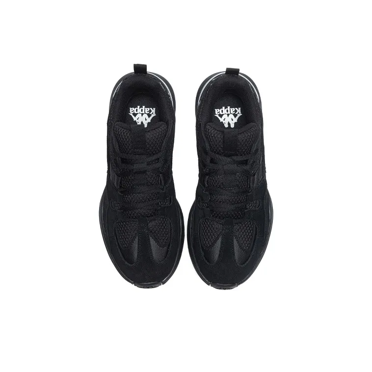 Kappa Anti Slip Wear Resistant Low Top Running Shoes Unisex Black-3