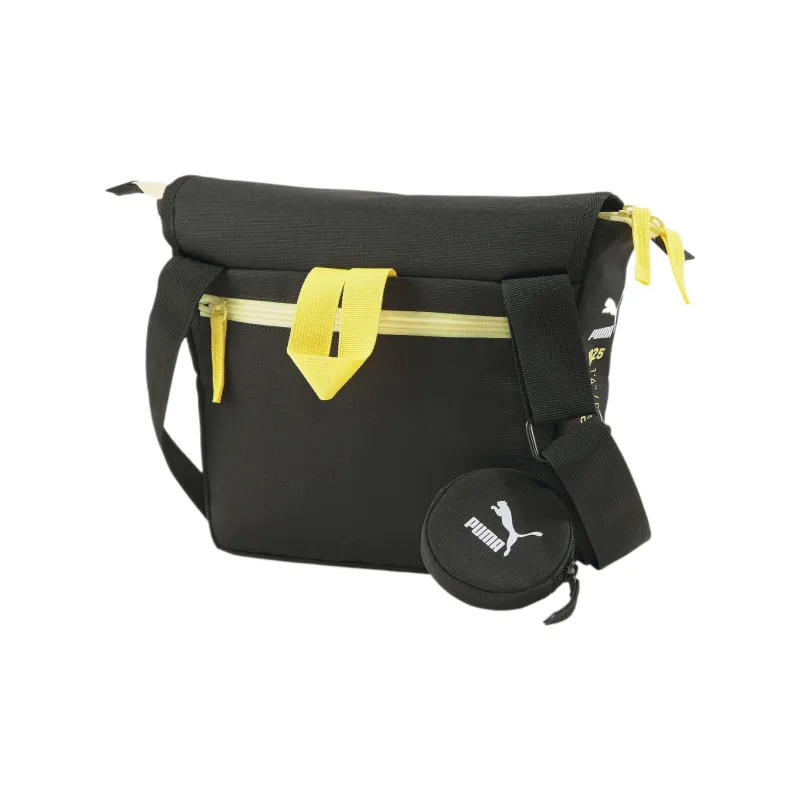 PUMA Recycled Material Messenger Bag Crossbody Bags Unisex Black & Green-1