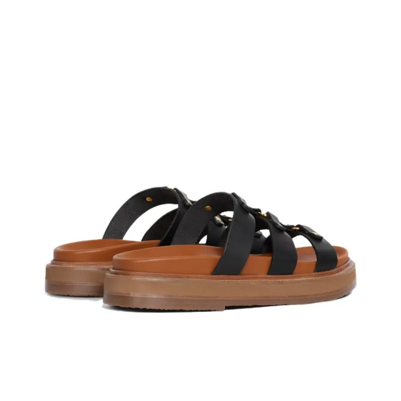 CELINE Slip Resistant Slide Slippers Women's Black-4