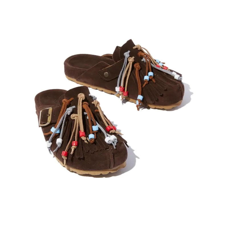 SCAROSSO Gea Tasselled Suede Slippers Women's-4