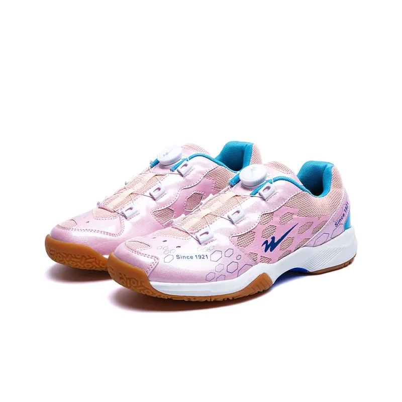Binary Breathable And Lightweight Low Top Badminton Shoes Unisex Pink-2