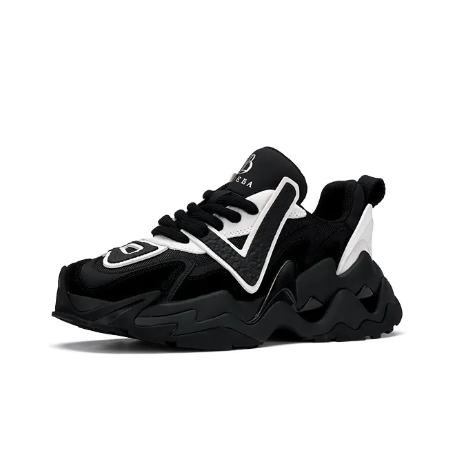ZSBELLA Cushioning Height Increasing Wear-Resistant Breathable Slip-Resistant Low-Top Chunky Sneakers Men's-2