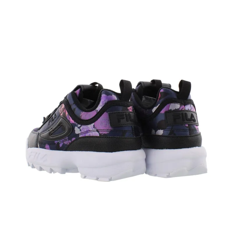 FILA Disruptor 2 Cushioning Wear Resistant Low Top Casual Shoes Women's Purple Black-3