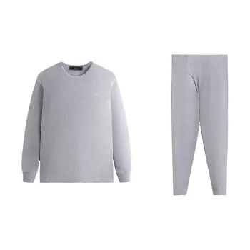 KITH KITHmas Waffle Thermal Set Light Heather Grey