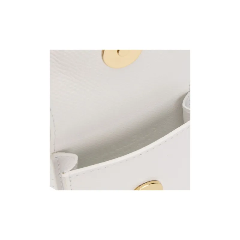 Jacquemus Leather Wrist Bag Mini Women's White-3