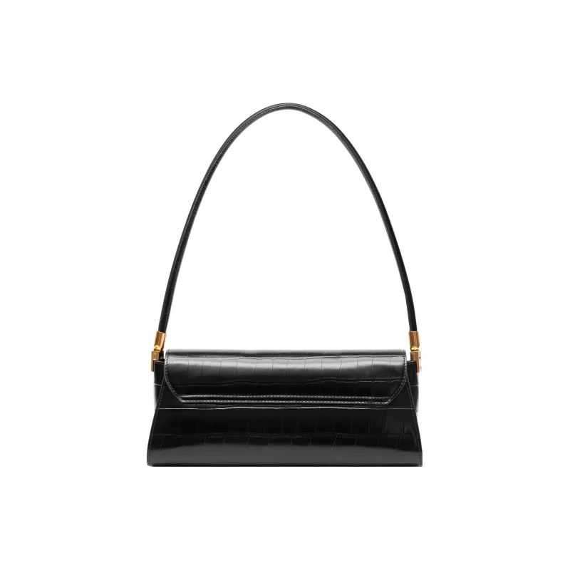 Staccato Cow Leather Shoulder Bag Regular Women's Cream White/Khaki Deep Apricot/Nightfall Black/Haze Blue-14