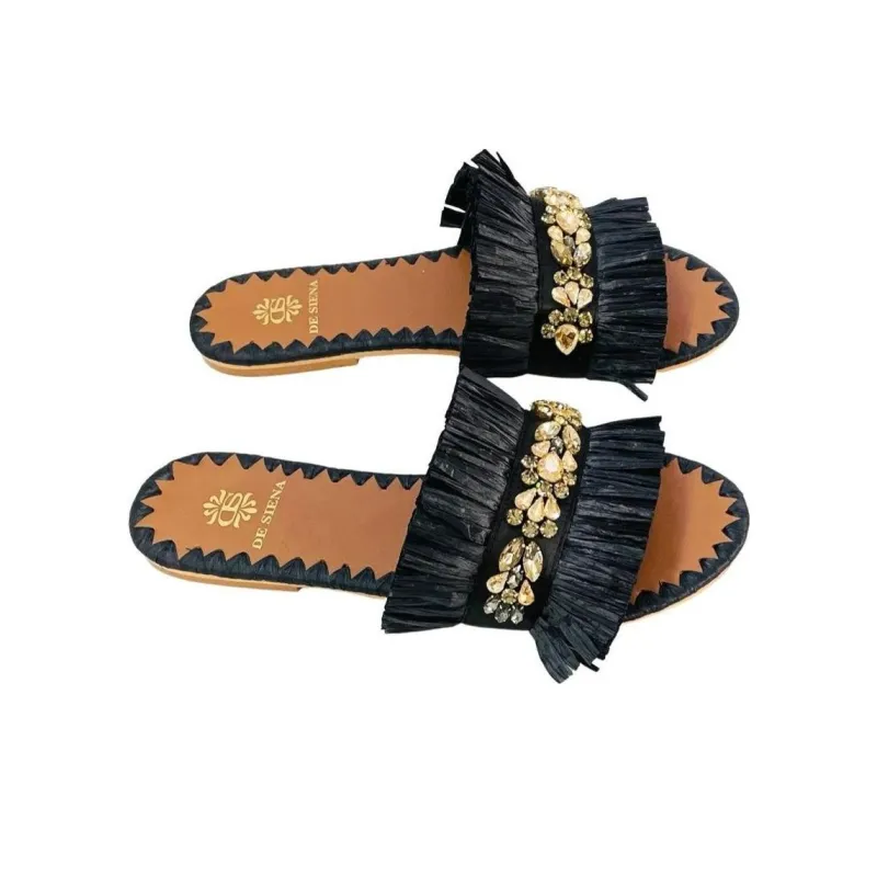 De Siena Slide Slippers Women's Black-2