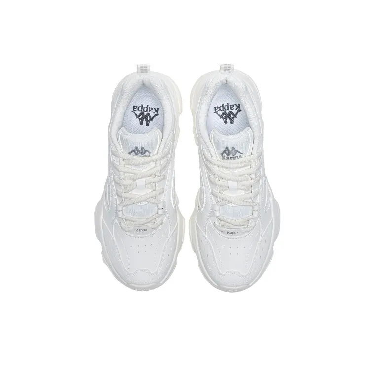 Kappa Anti Slip Wear Resistant Low Top Casual Running Shoes Unisex White-3