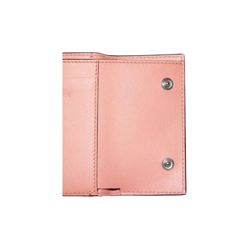 Acne Studios Calfskin Wallet Women's Pink Orange-3
