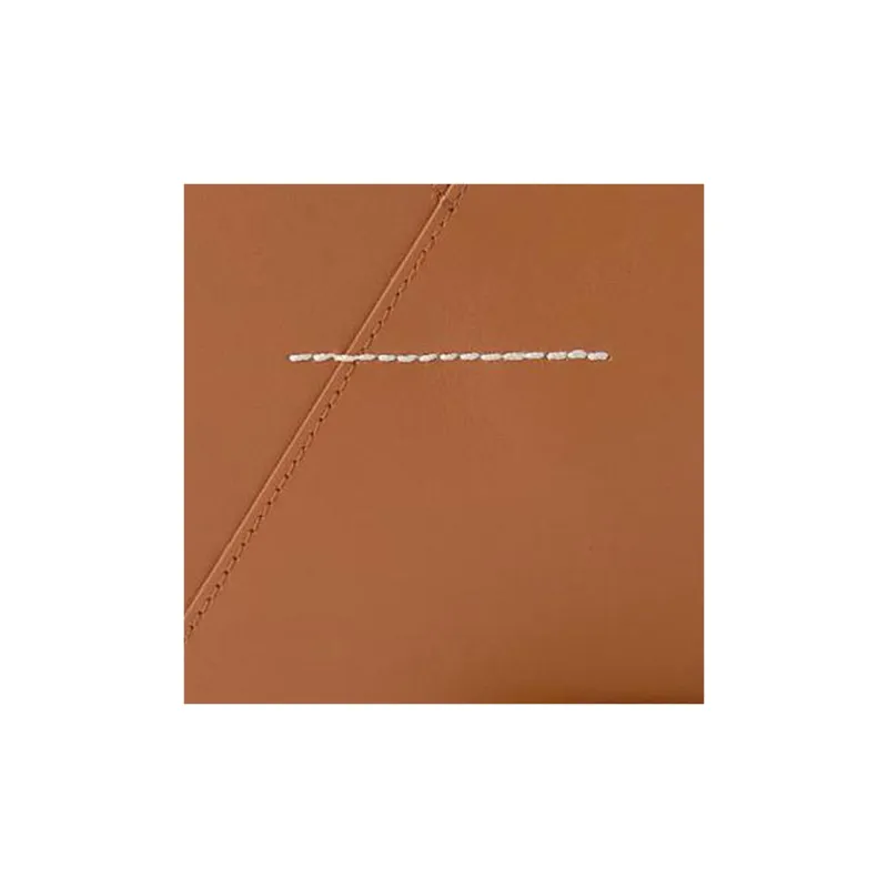 MM6 Maison Margiela Calfskin Handbag Shoulder Bag Women's Brown-4