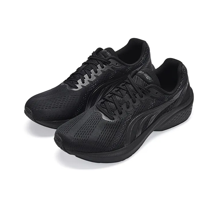 DO WIN Three Generations Of God Of War Running Shoes Unisex Low Top Black-2