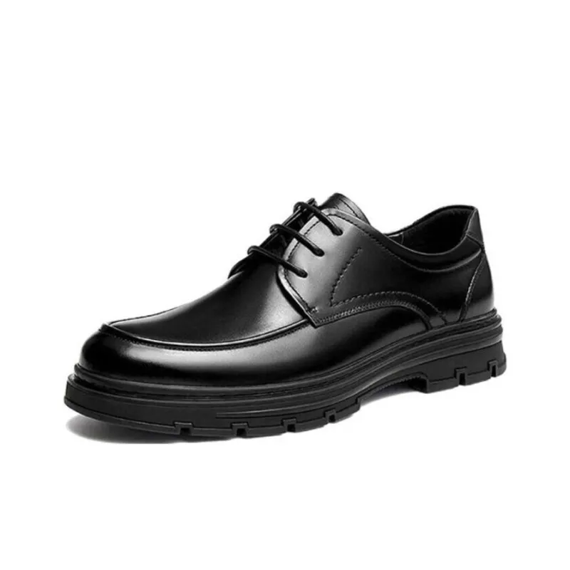 CAMEL Dress Shoes Men Low Top Black-1