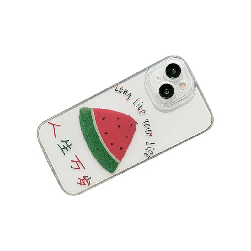 US8ACC Silicone Material Watermelon Longevity Phone Cases IPhone13/14/15/Pro/Ma Refreshing-2