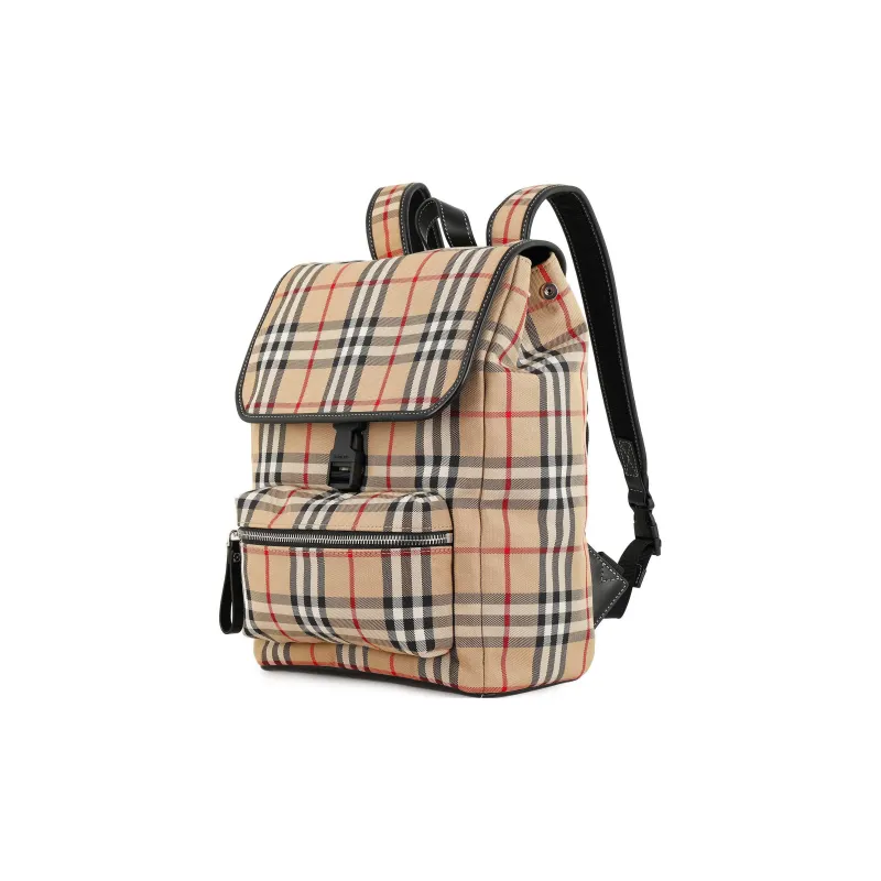 Burberry Vintage Leather Backpack Unisex Archive Beige-2