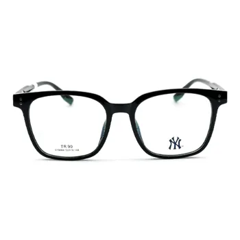 MLB TR/Memory Plastic Irregular Shape Eyeglass Frames Unisex Black