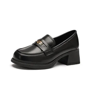GEMEIQ Loafers Women's Low Top Black/Red Brown
