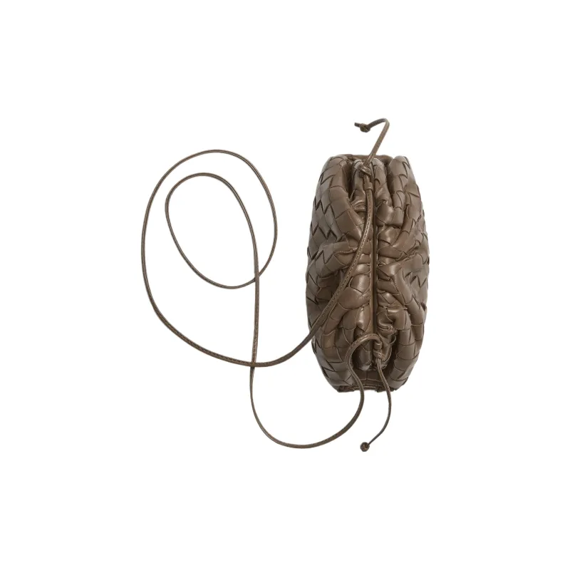 Bottega Veneta POUCH Cloud Bag Lambskin One Shoulder Crossbody Clutches Mini Women's Taupe-2