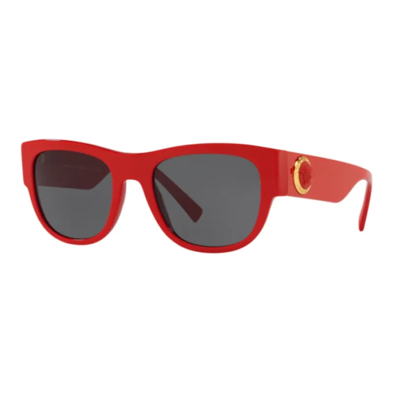 VERSACE Plastic Irregular Shape Sunglasses Men's Red-0