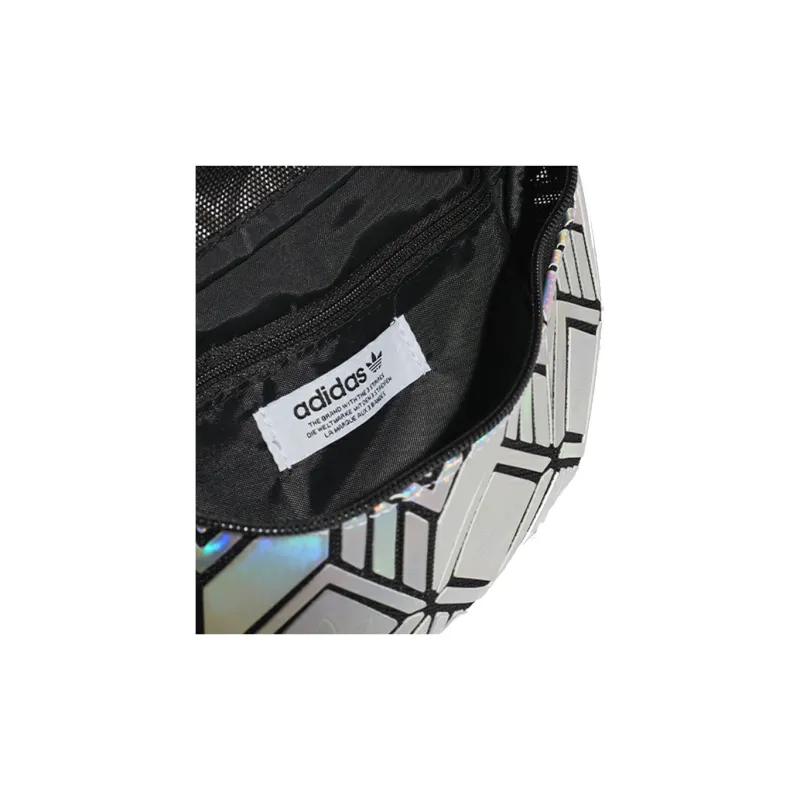 Adidas Originals Artificial Leather Fanny Pack Regular Women's Dazzling Color Silver-4
