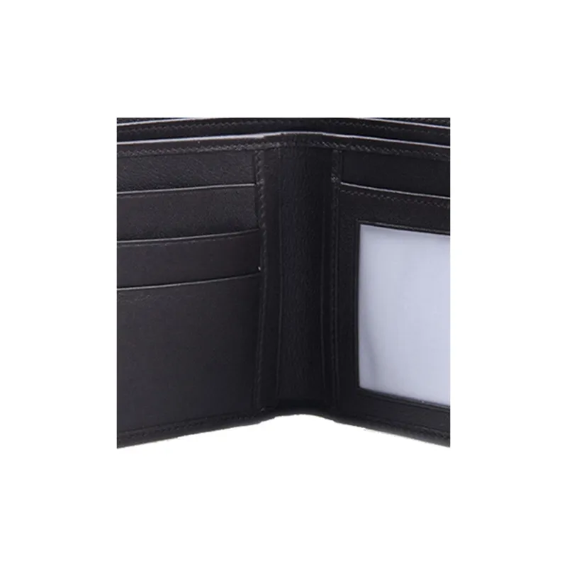 GUCCI Canvas With Leather Wallet Men's Ebony & Brown-4