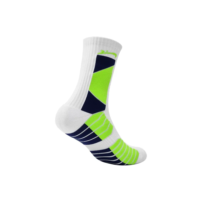 K bird Basketball Socks Unisex Green-1