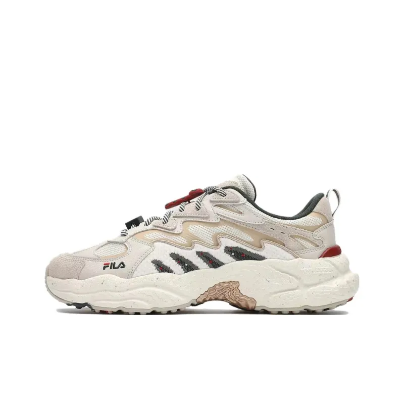 FILA Fern Fern Sneakers XMAS Slip-Resistant Low-Top Chunky Sneakers Men's Beige Green-0
