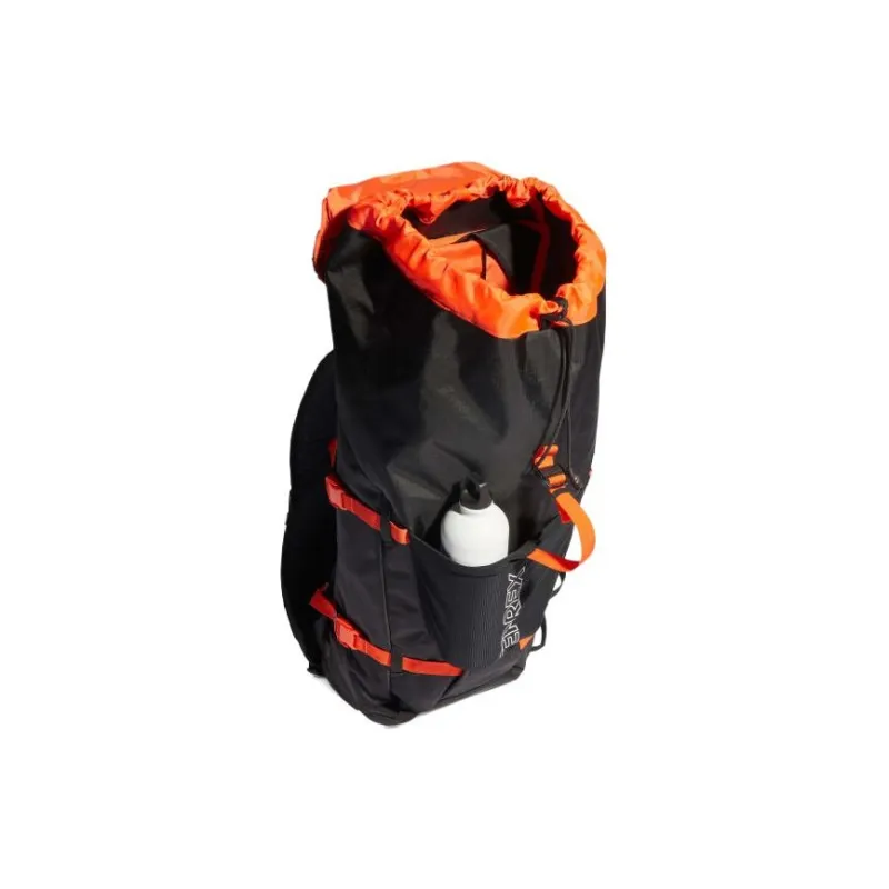 Adidas Recycled Nylon Hiking Bag Backpack Unisex Black/Orange Impact-3