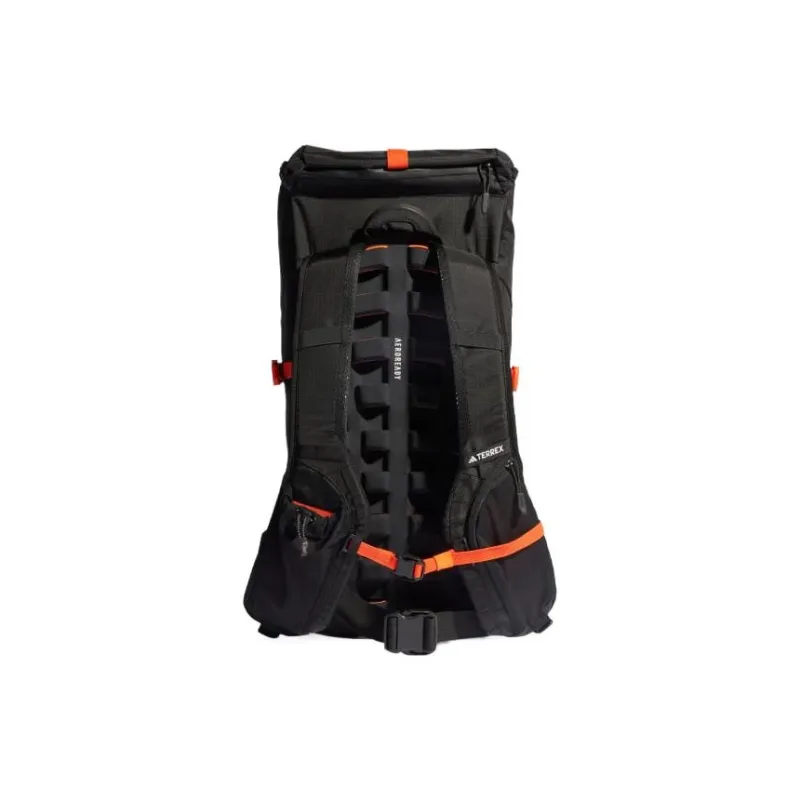 Adidas Recycled Nylon Hiking Bag Backpack Unisex Black/Orange Impact-1