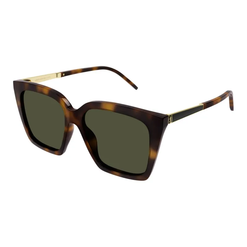 SAINT LAURENT Acetate Square Sunglasses Women's Tortoiseshell-0