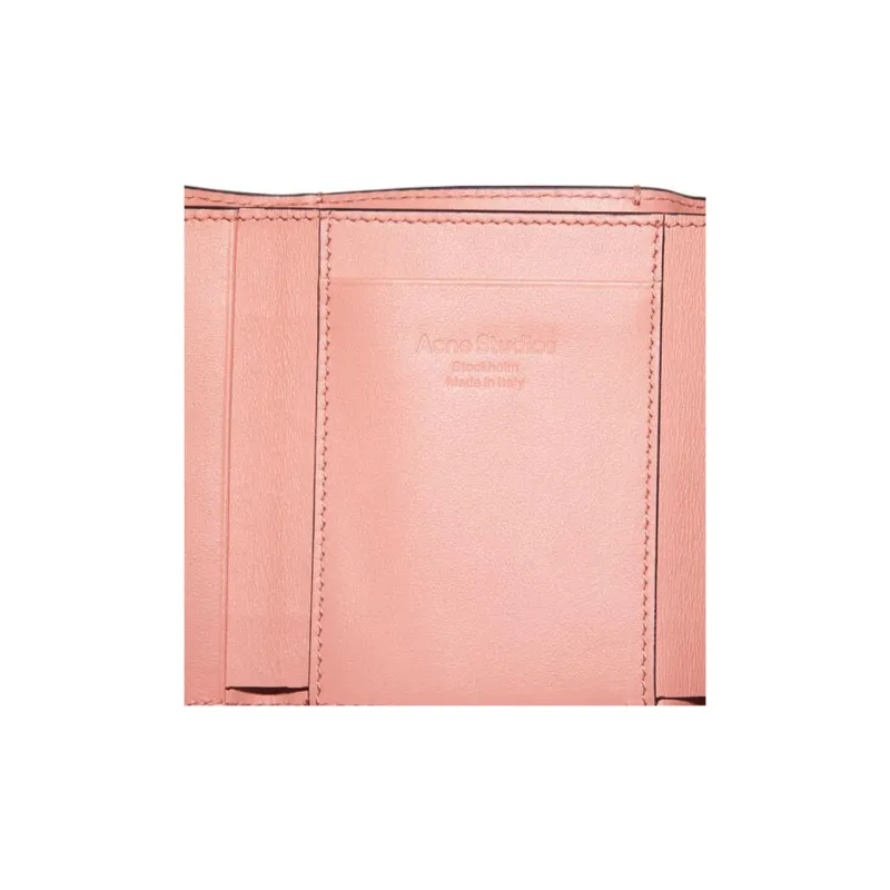 Acne Studios Calfskin Wallet Women's Pink Orange-4