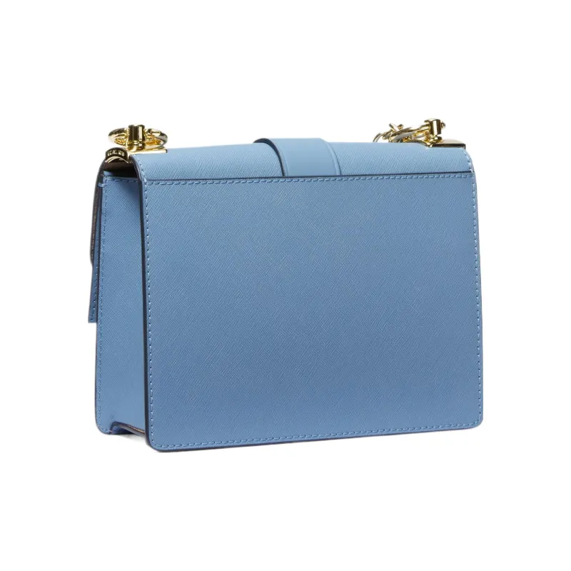 MICHAEL KORS Greenwich Leather Square Bag, Shoulder Bag, Crossbody Bag Trumpets Women's Light Blue-1